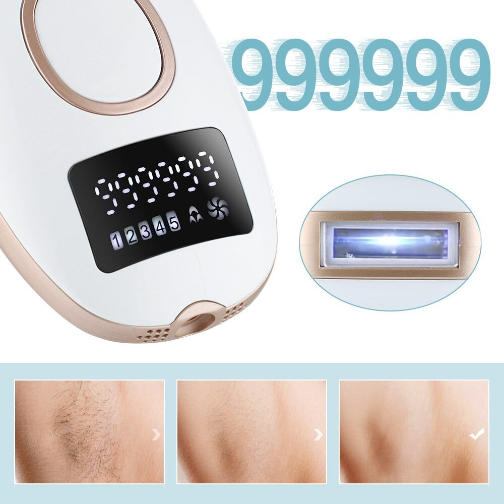 Ergonomisk IPL epilator for enkel og effektiv hjemmebasert hårfjerning.