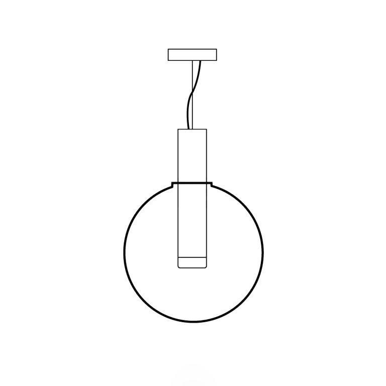 "Isabel Collection pendellampe med ventilert design, diffus lys, sfærisk form, justerbar kabel, elegant takbelysning."