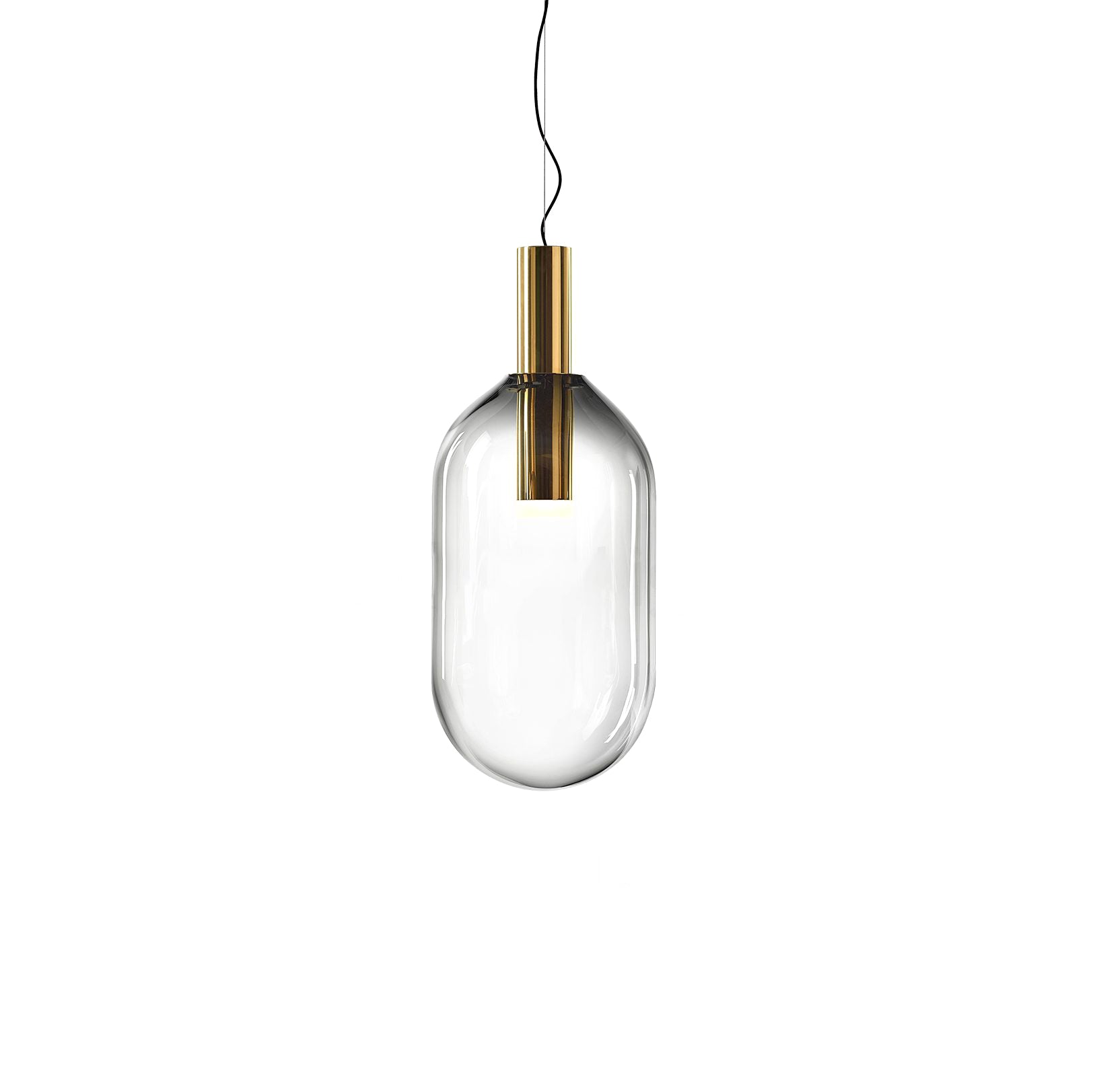 "Isabel Collection pendellampe med ventilert design, diffus lys, sfærisk form, justerbar kabel, elegant takbelysning."
