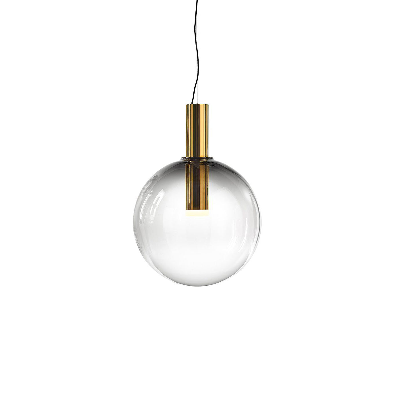 "Isabel Collection pendellampe med ventilert design, diffus lys, sfærisk form, justerbar kabel, elegant takbelysning."