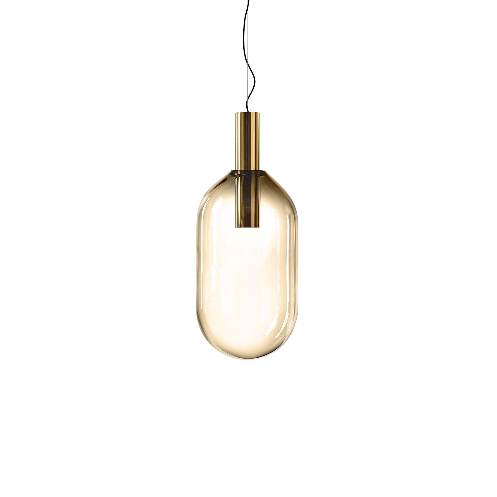 "Isabel Collection pendellampe med ventilert design, diffus lys, sfærisk form, justerbar kabel, elegant takbelysning."