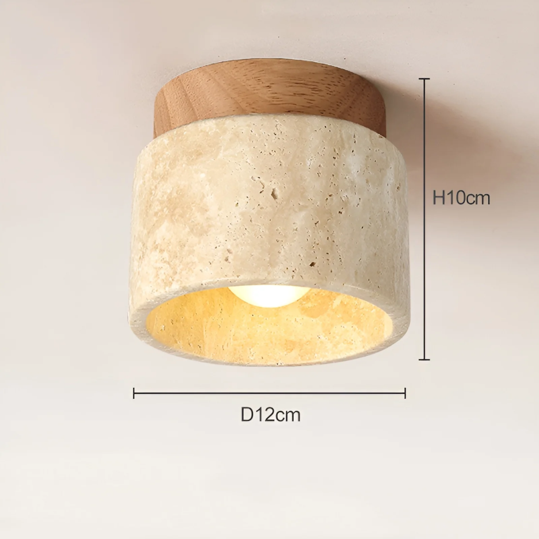 Taklampe i japansk stil, gir mykt og behagelig lys. Perfekt for å skape rolig atmosfære hjemme.