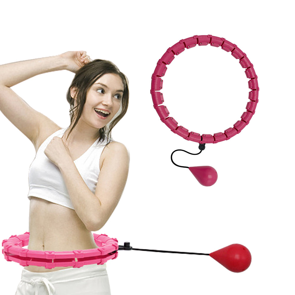 "Justerbar lilla vektet hula hoop for effektiv fettforbrenning og komfortabel massasje under trening."