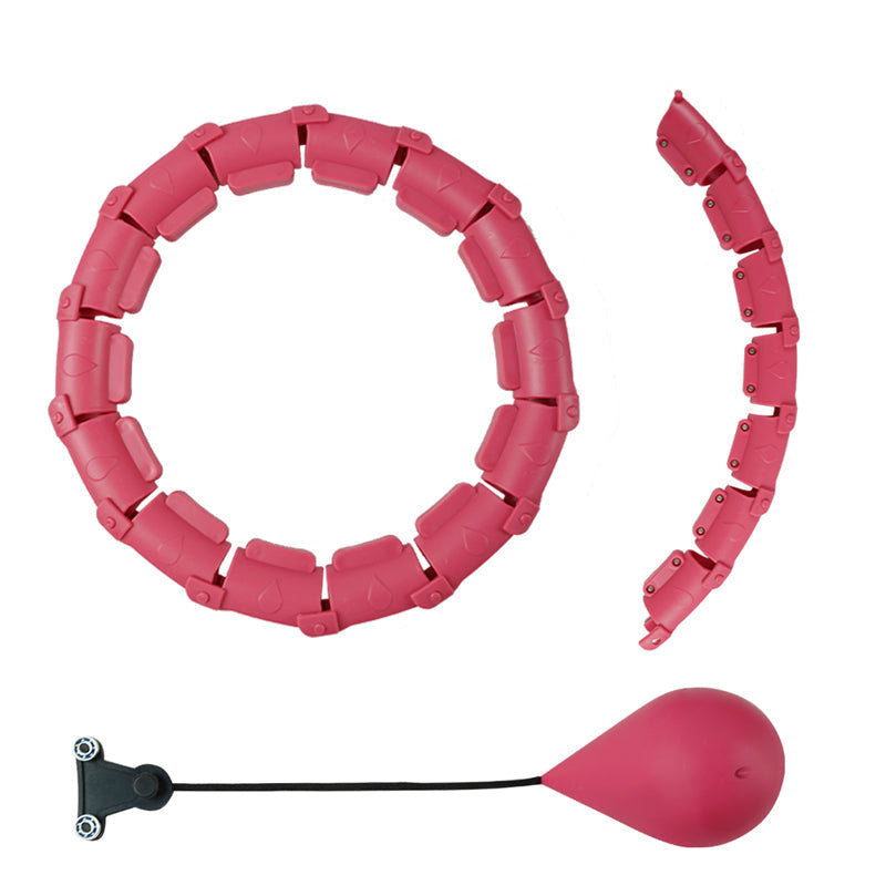 "Justerbar lilla vektet hula hoop for effektiv fettforbrenning og komfortabel massasje under trening."
