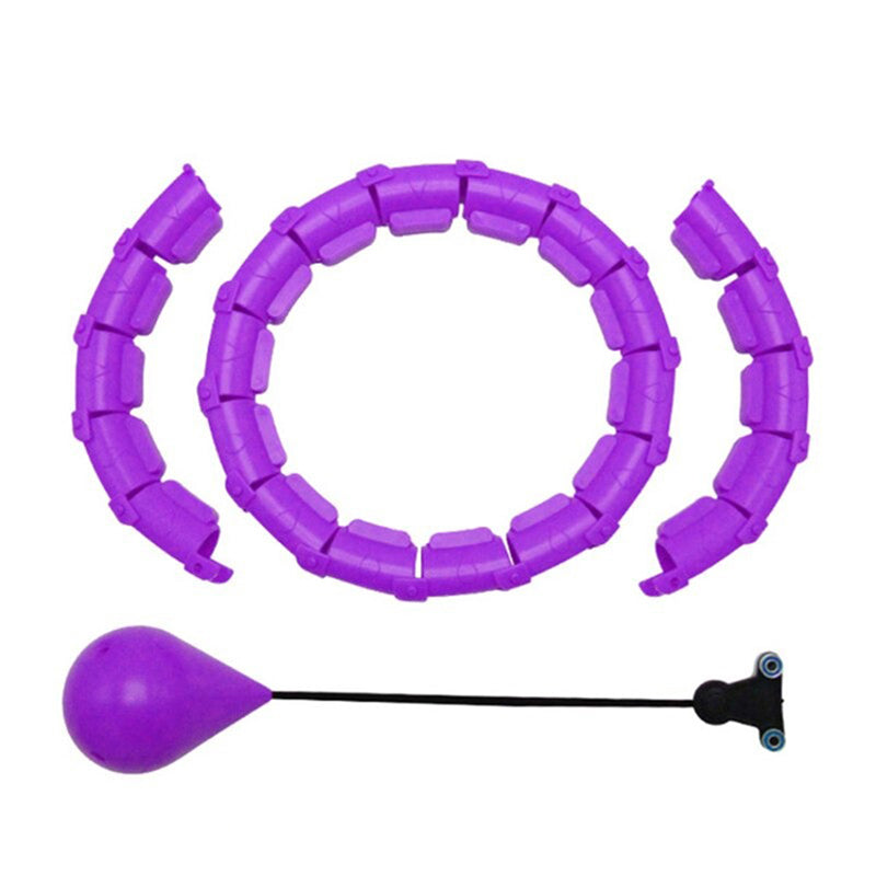 "Justerbar lilla vektet hula hoop for effektiv fettforbrenning og komfortabel massasje under trening."