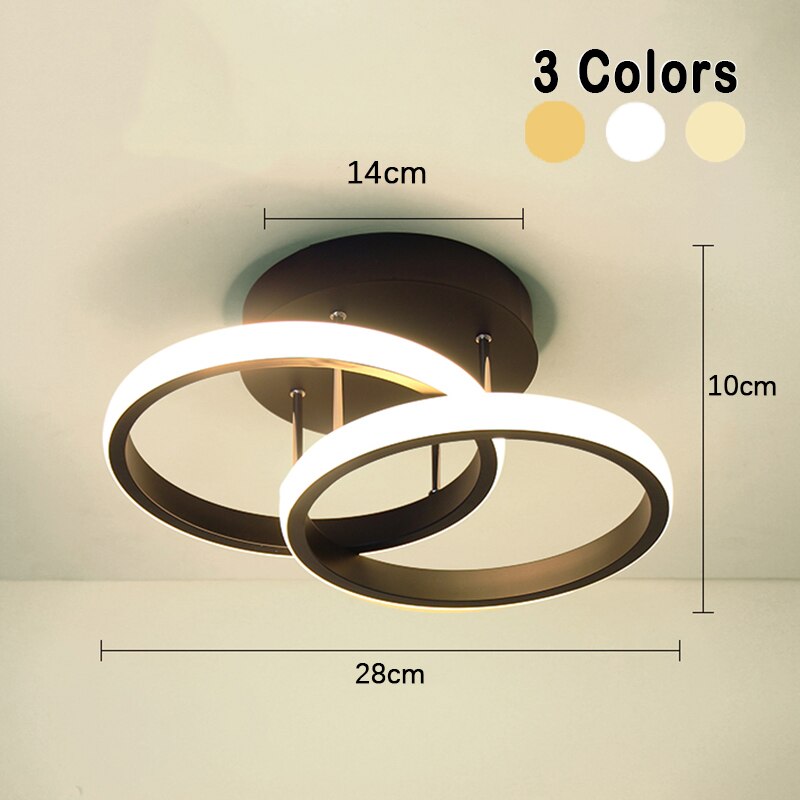 Justerbar moderne taklampe med 3 ringer; tilbyr 3 lysmoduser for fleksibel, stilfull belysning og dekor i rom.
