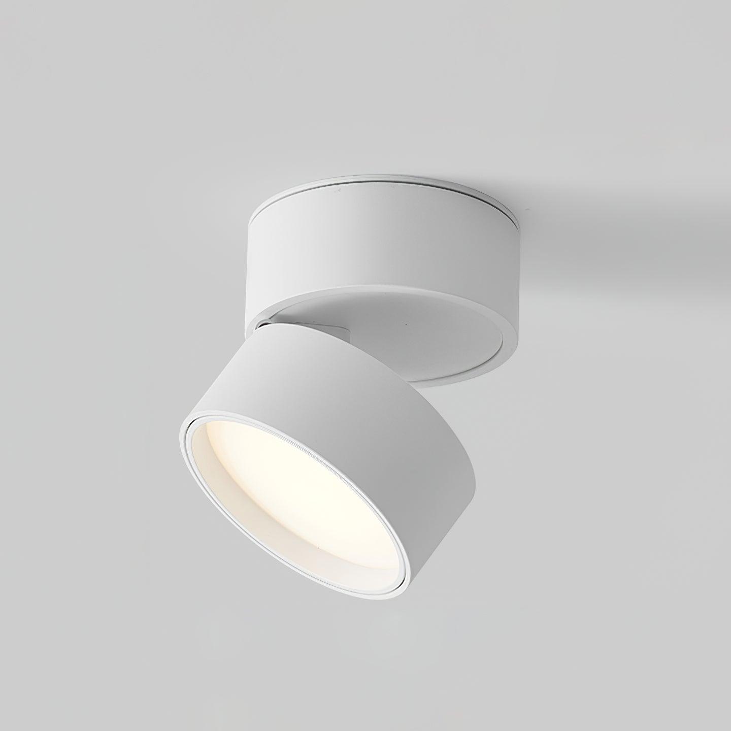 "Justerbar Savvina LED-taklampe i elegant aluminium, varm hvit lys, allsidig belysning for moderne hjem."