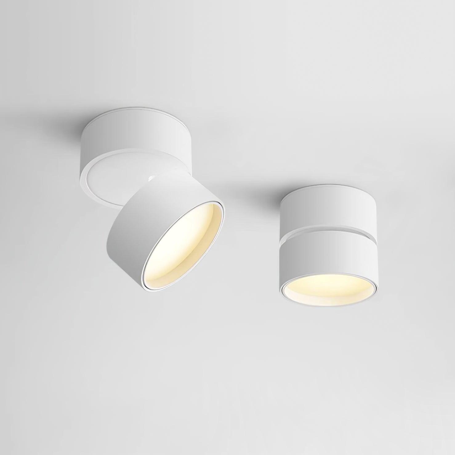 "Justerbar Savvina LED-taklampe i elegant aluminium, varm hvit lys, allsidig belysning for moderne hjem."