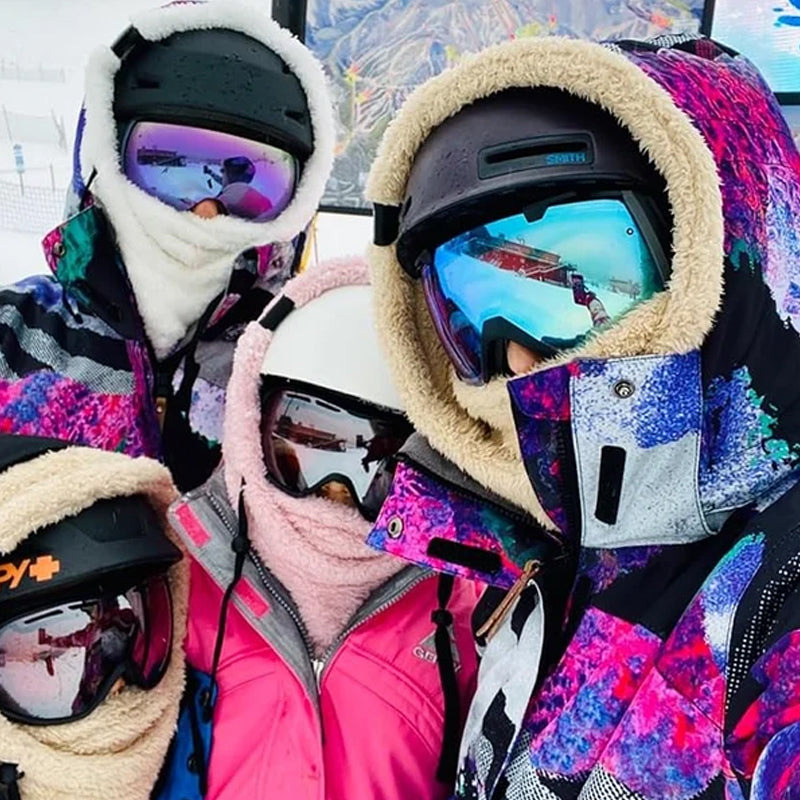 "Justerbar Sherpa skimaske med vindtett, pustende arktisk fløyel; varm balaclava for vinteraktiviteter, ansiktsbeskyttelse."