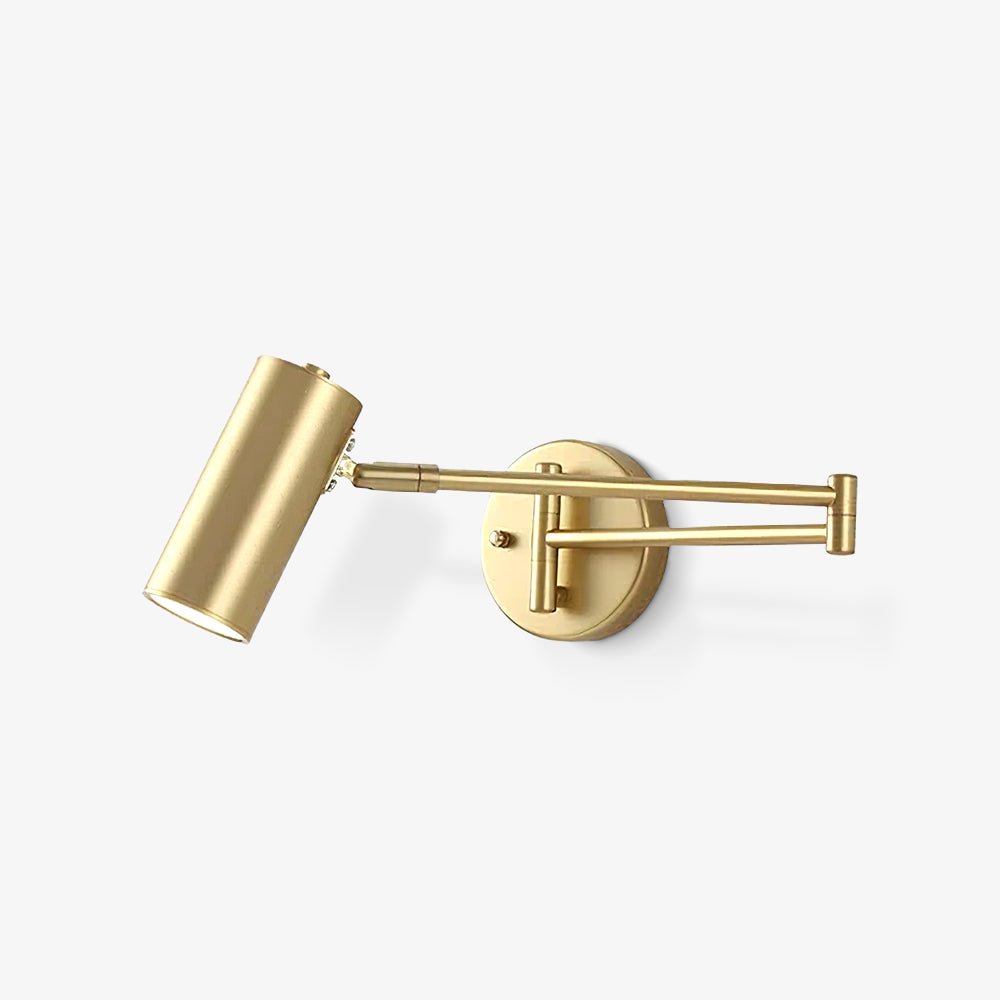 Justerbar svingarm vegglampe i høykvalitets metall med elegant design, perfekt for moderne interiør og optimal belysning.