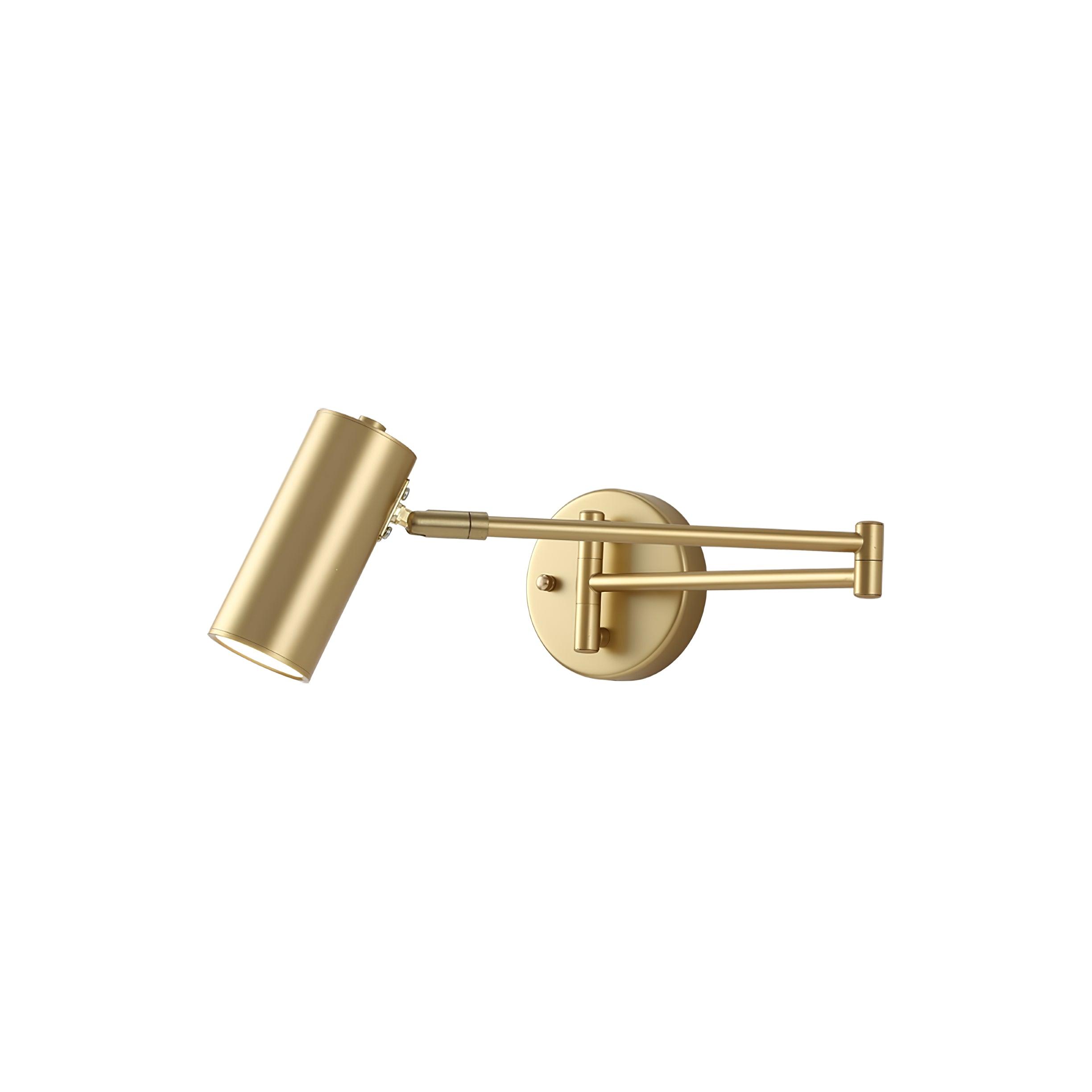 Justerbar svingarm vegglampe i høykvalitets metall med elegant design, perfekt for moderne interiør og optimal belysning.