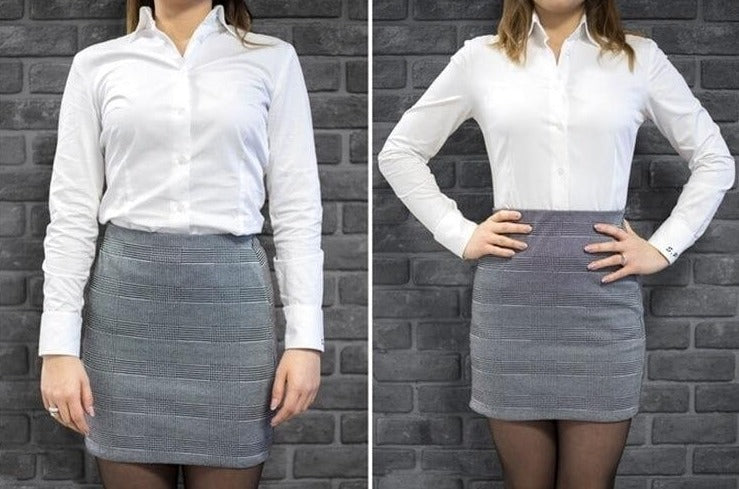 Detaljbilde av unisex skjorteholderbelte med justerbare stropper; sikrer optimal passform og komfort.