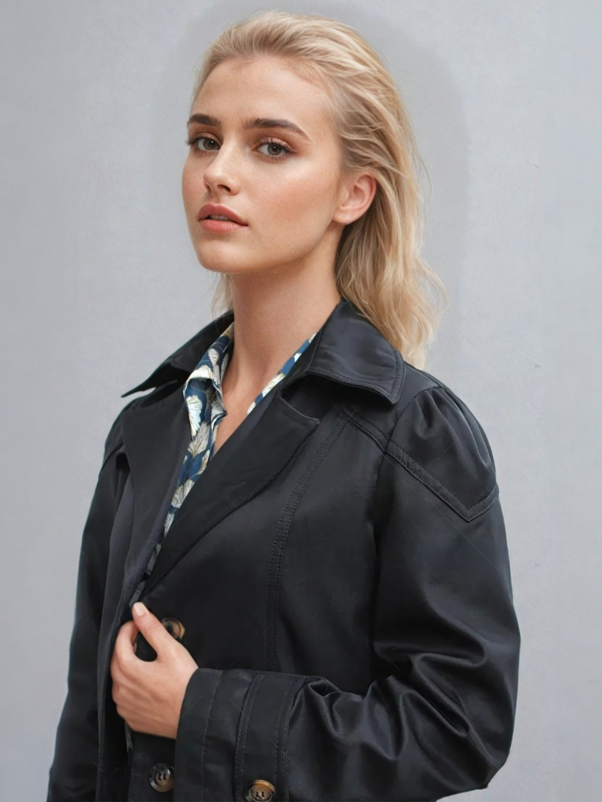 Feminin trenchcoat for kvinner, tidløs design som passer til alle anledninger. En elegant jakke.