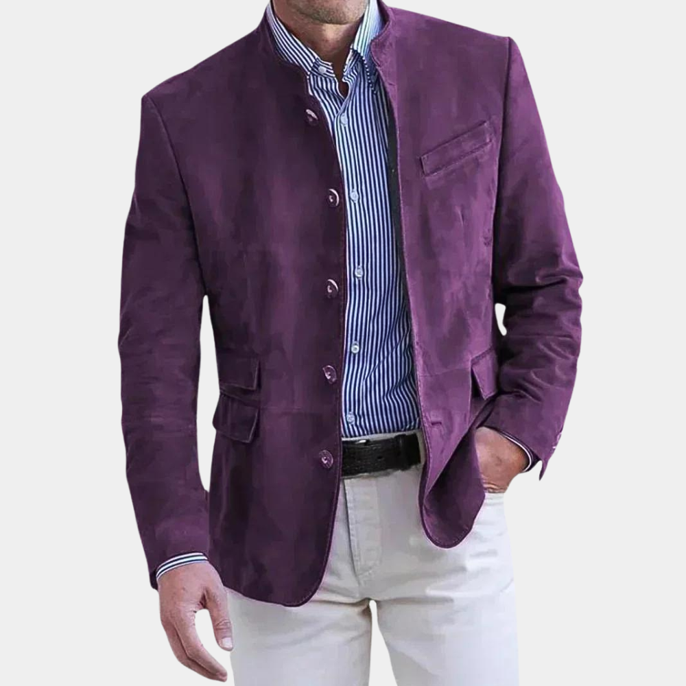 "Klassisk vårjakke for menn i tidløst design, brun, mørkegrå eller blå farge, perfekt for casual og formelle antrekk."