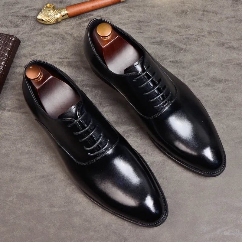 Brune Oxford herresko, perfekte formelle sko for bryllup, elegante sammenkomster og kontorbruk.