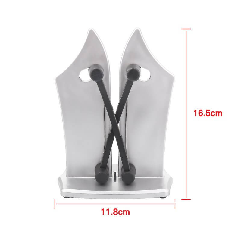 Knivsliper med fjærbare stenger for alle knivtyper. Enkel i bruk. Kompakt design, perfekt for kjøkkenbruk.