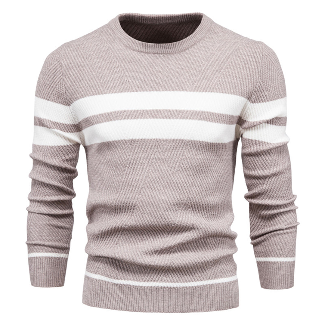Klassisk herresweater med rund hals. Perfekt genser for høst og vinter, enkel å style.