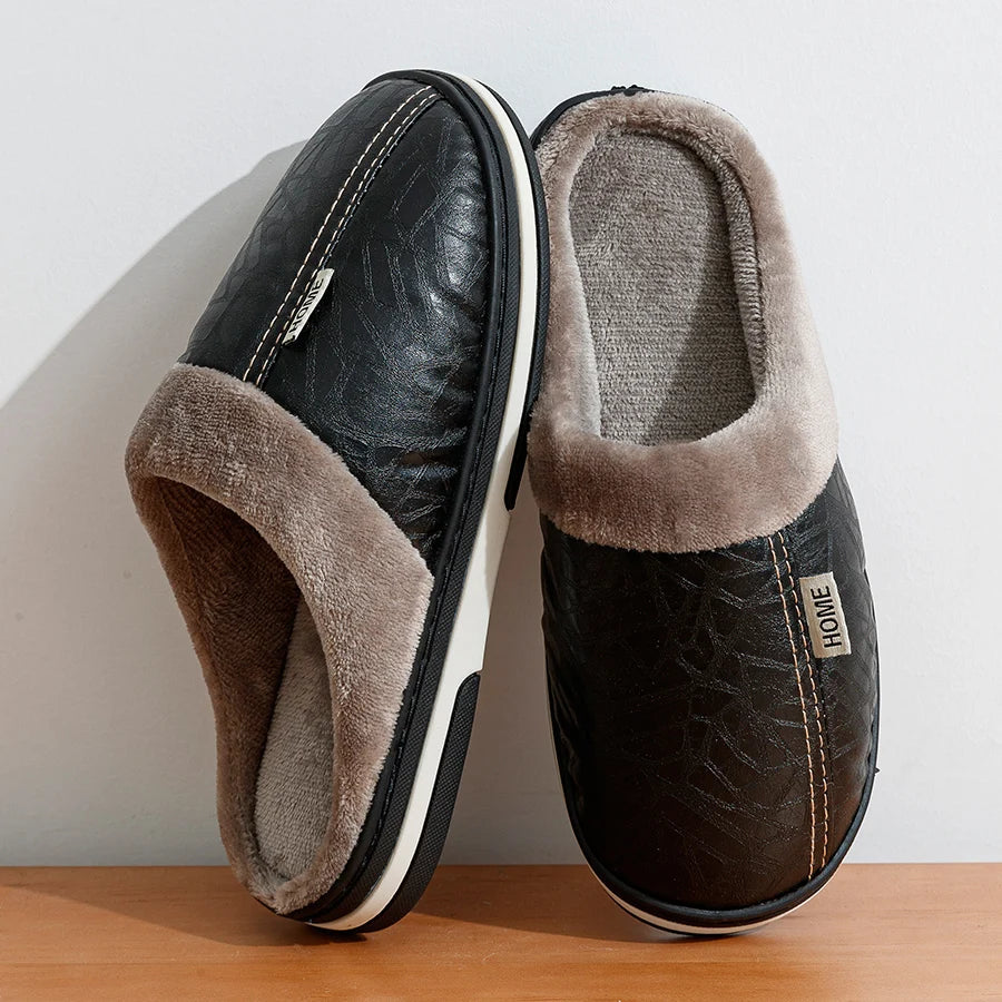 Varme og myke herre innendørs slippers som holder føttene gode og varme på kalde dager.
