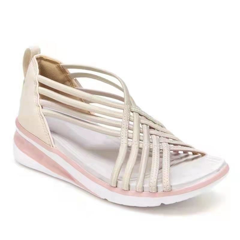 Lettvekt damesandaler for sommerbruk, dempet såle og sporty design for optimal komfort.