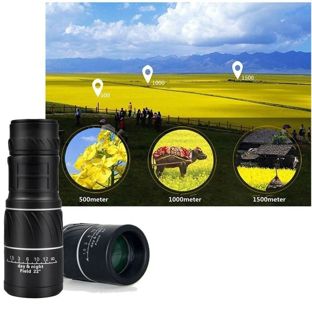 Eventyrklar monokulær med utmerket zoom for fotturer og jakt i variert terreng. Krystallklar natur.