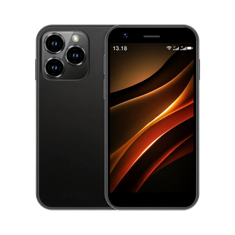 Nærbilde av en brukervennlig mini Android smarttelefon med berøringsskjerm og 16GB lagring, lettvekt design