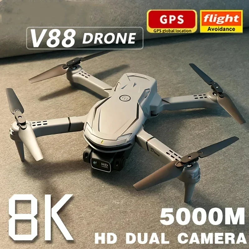 Unisex mini drone i svart design med 8K kamera og GPS, perfekt for detaljerte utendørs opptak