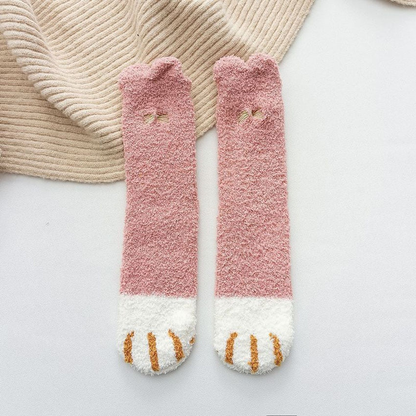 Unisex kattpotesokker for kvinner, tykke og varme til vinterbruk, størrelse EU35-41.