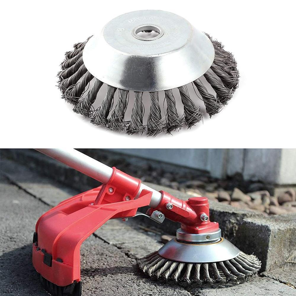 "Kraftig ståltråd trimmerhode for ugressfjerning, robust design med langvarig holdbarhet, for hagearbeid."