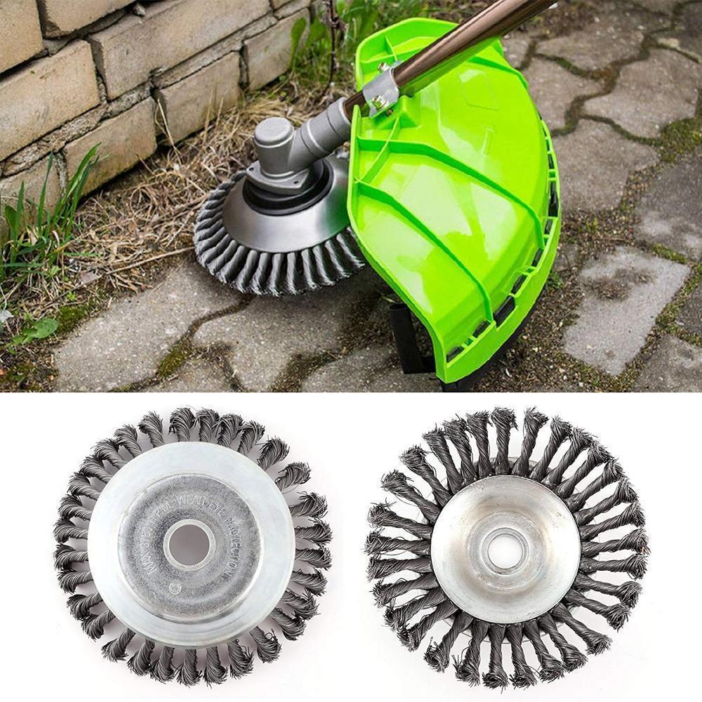"Kraftig ståltråd trimmerhode for ugressfjerning, robust design med langvarig holdbarhet, for hagearbeid."