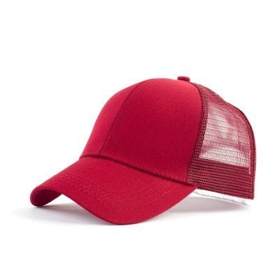 Kvinners khaki baseballcaps med hestehalehull, uformell og komfortabel mote.