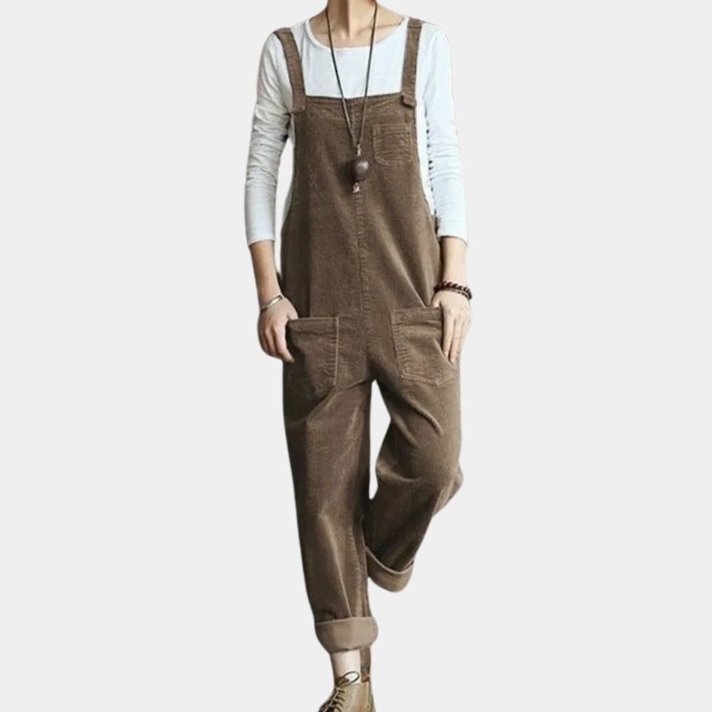 Kvinnenes komfortable og trendy jumpsuit med løs passform, perfekt for avslappet stil.