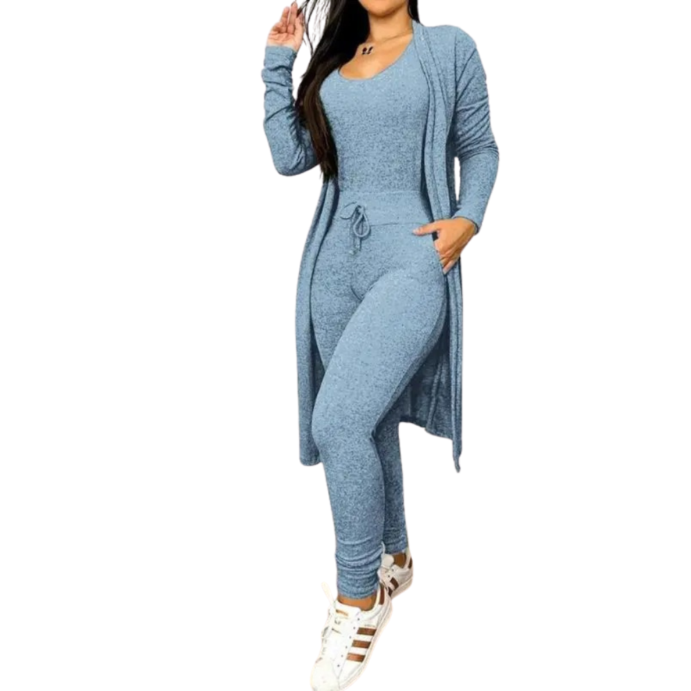 Kvinner mote: Jumpsuit og kåpesett med snøring. Perfekt for fest, hverdag og elegant stil.