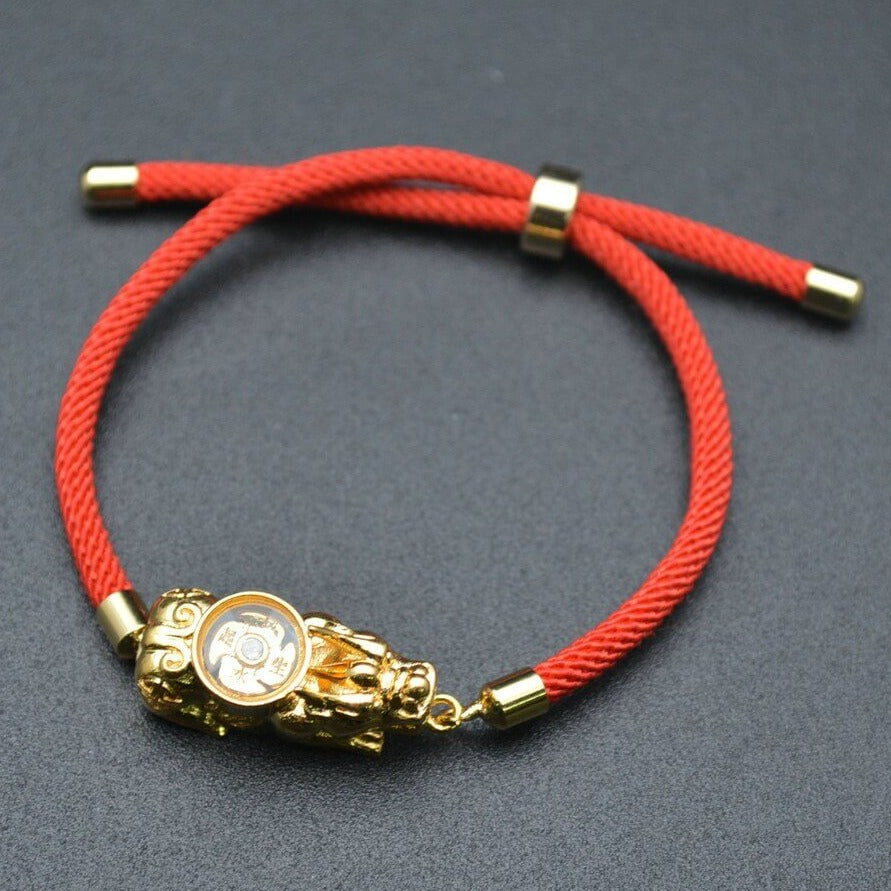 Rødt Pixiu armbånd for kvinner, lykkeamulett med intrikate detaljer, perfekt som gave og smykke