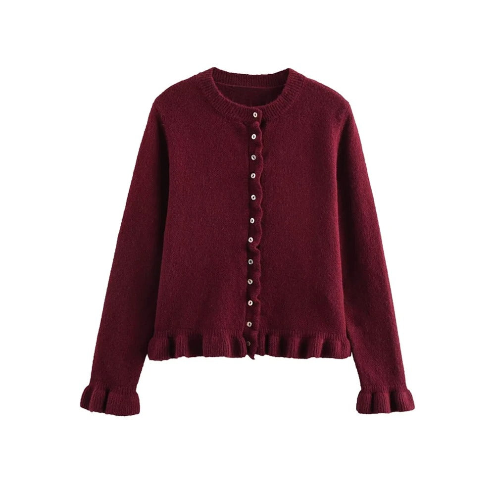 Kvinner cardigan i lett strikk med åpen front, ideell for komfort og mote hver dag.