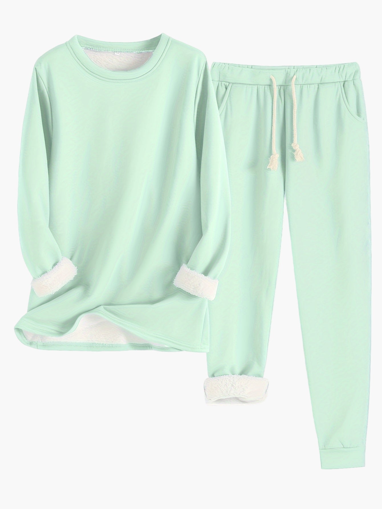 Trendy todelt loungewear sett for kvinner, kombinerer stil med uovertruffen hjemmekomfort.
