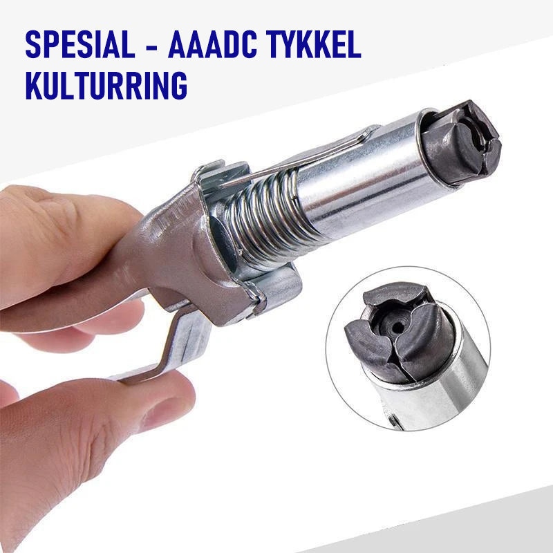 "Låstang for høytrykk med trykkreturventil, håndtering opp til 1090 PSI, laget av herdet stål for presis applikasjon."