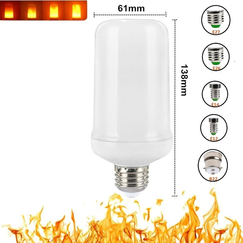 Energieffektiv LED lyspære med flammeeffekt, ideell for både fest og hverdagsdekor.