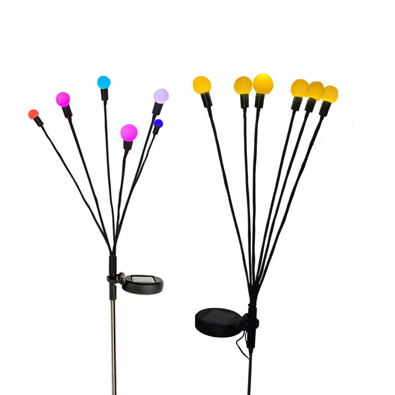 "LED ildflue solcellelys for hagen, svaiende, fargeendring, grasiøs bevegelse, solcelledrevet, dekorativ belysning"