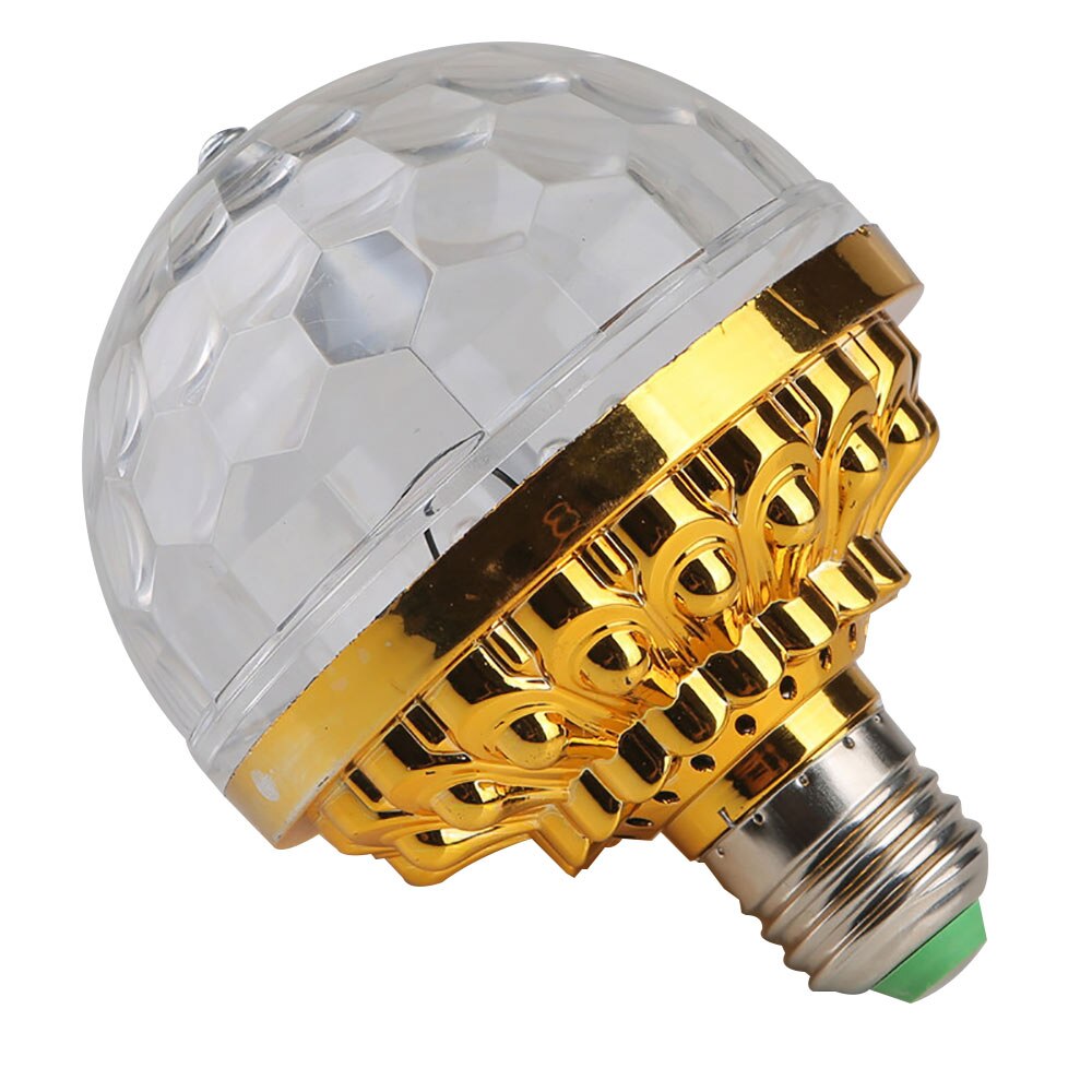 LED Krystall Magisk Ball for fest og disco, med fargede roterende lysshow for hjemmefest