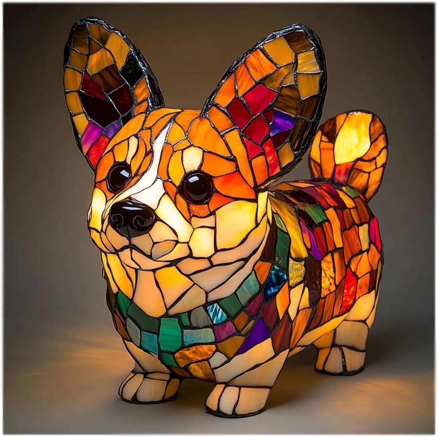 Koselig LED nattlampe, hundedesign, ideell for avslapning