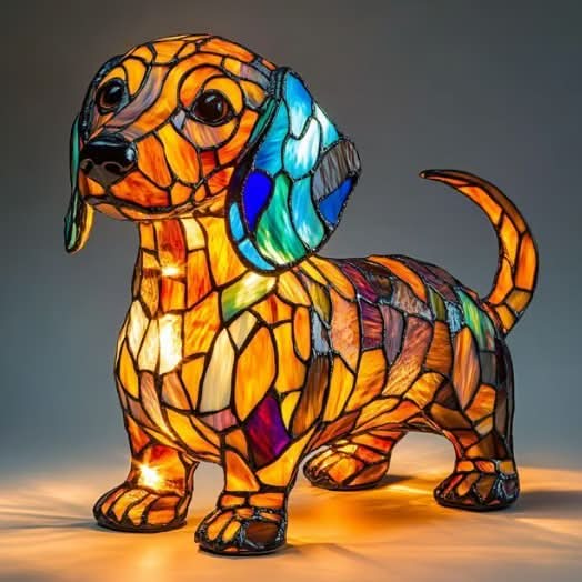 Interiørdekorativ LED-lampe, hund, gir et personlig preg