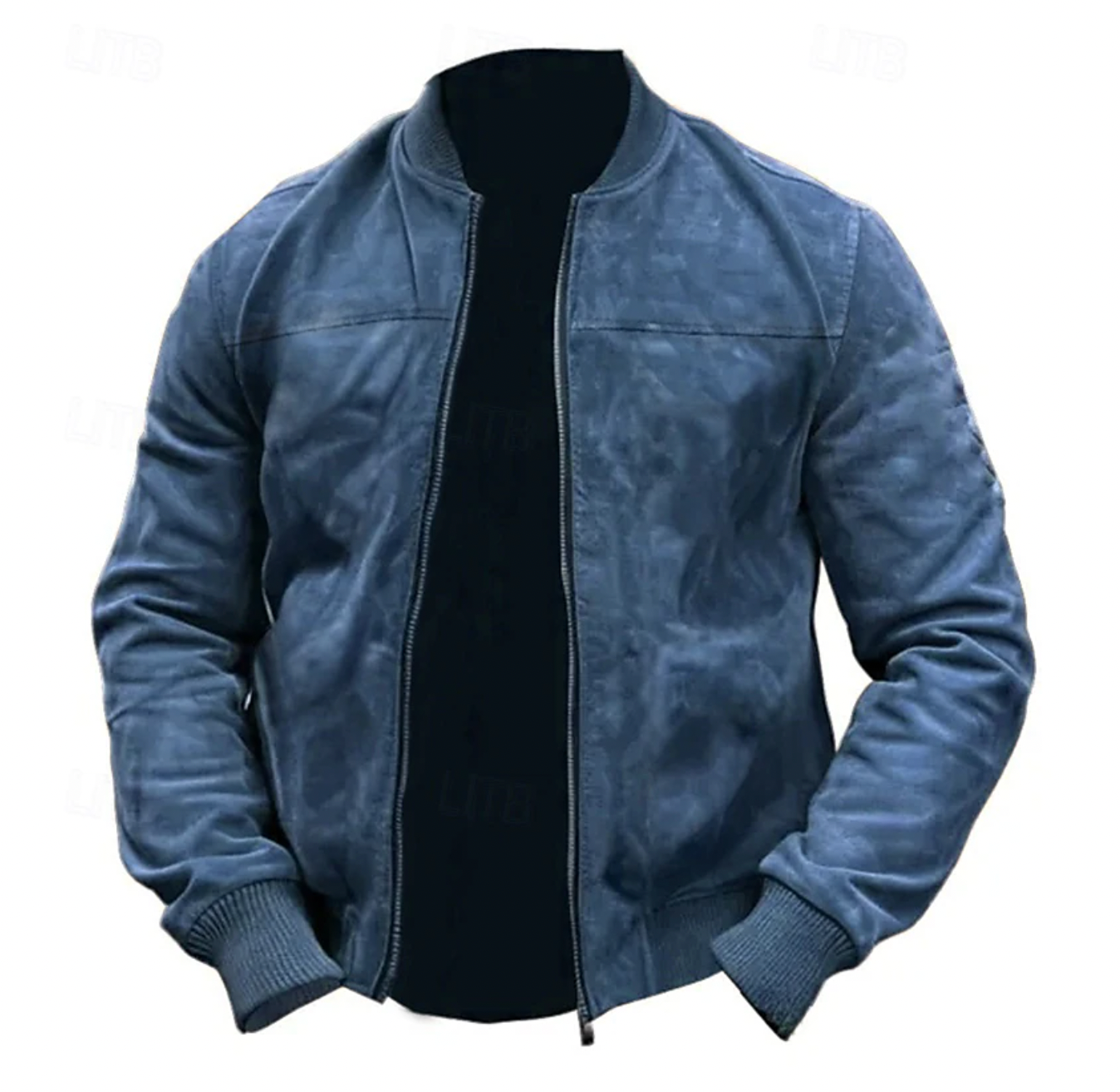 Stilig lett bomberjakke for menn, egnet for både casual og mer elegante antrekk.