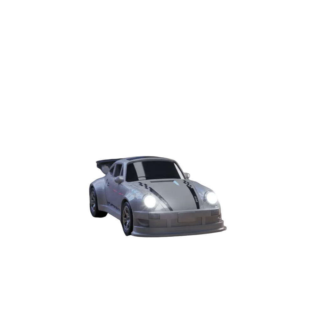 Liten 1:64 RC driftbil med firehjulsdrift for innendørs bruk. Presis radiostyrt miniatyrbil.