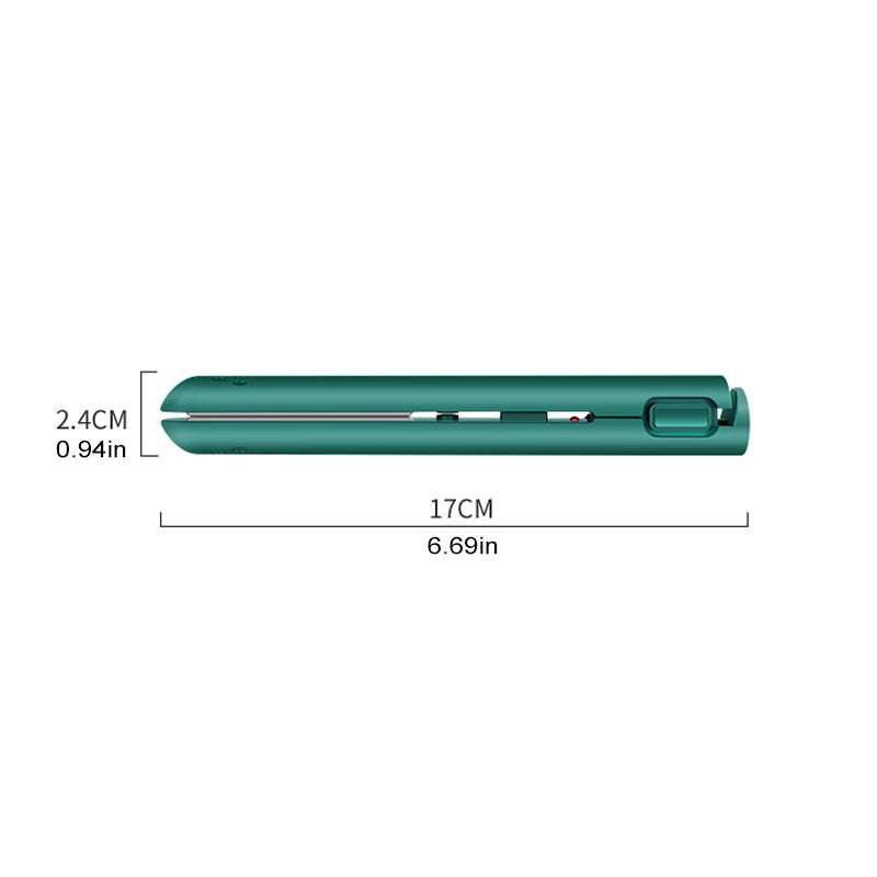 "Liten mini krølltang med keramisk overflate, ideell for både krøllete og rett hår. Bærbar og lett for enkel styling."
