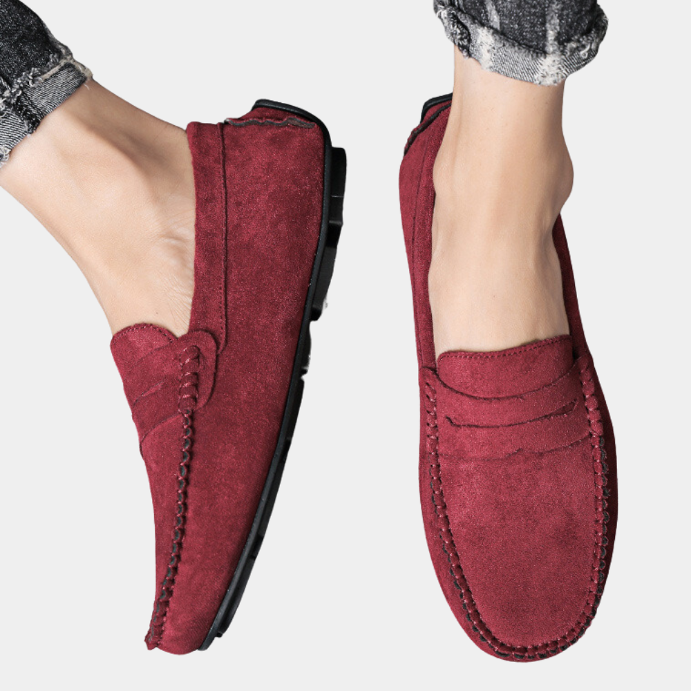 "Loafers for menn i aprikos, optimal komfort, allsidig stil. Perfekt for sommer, hverdags og formelle anledninger."