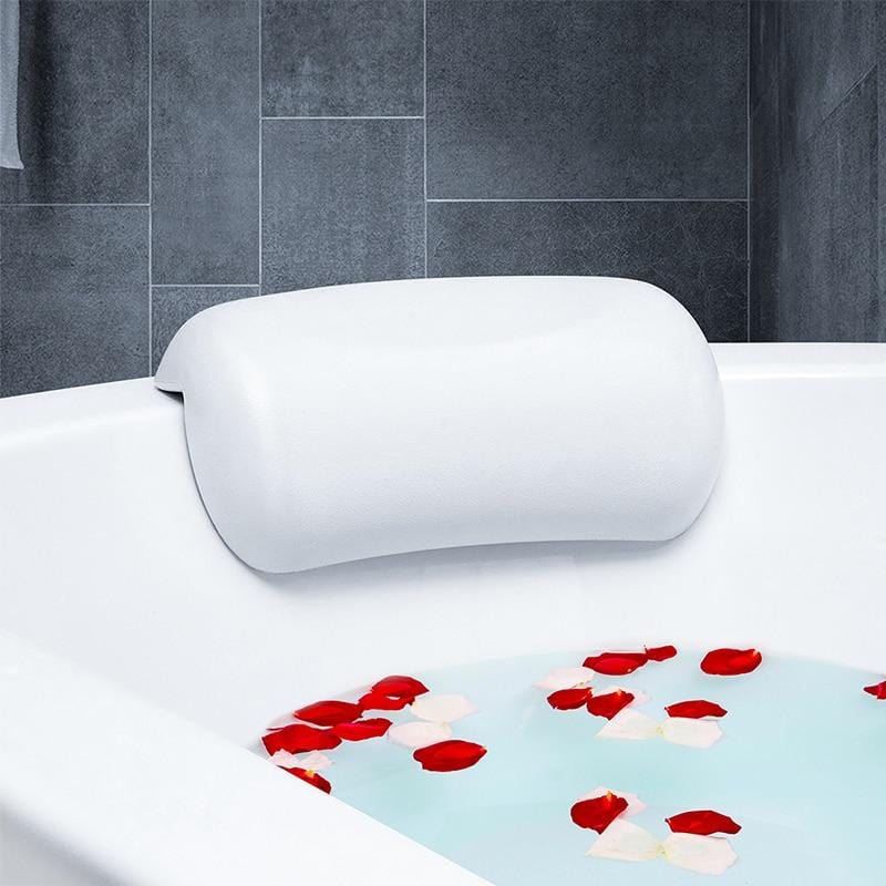 Elegant badekarpute designet for luksuriøs avslapning, gir myk hodestøtte og nakkestøtte i badekaret.