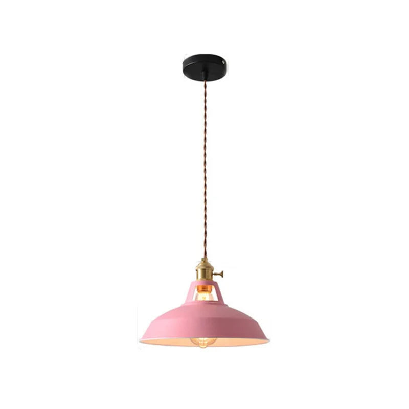 "Luksuriøs nordisk pendellampe i blå med industrielt design og minimalistisk stil, justerbar lengde for moderne hjem."