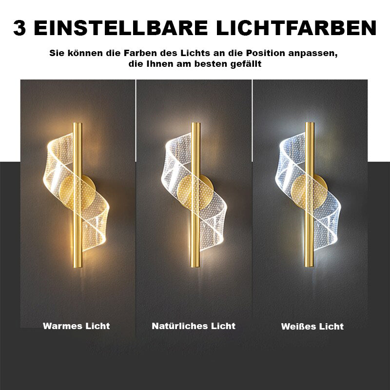 "Luksuriøs vegglampe i glass med moderne LED, elegant kandelaberdesign, gir sofistikert belysning til interiør"