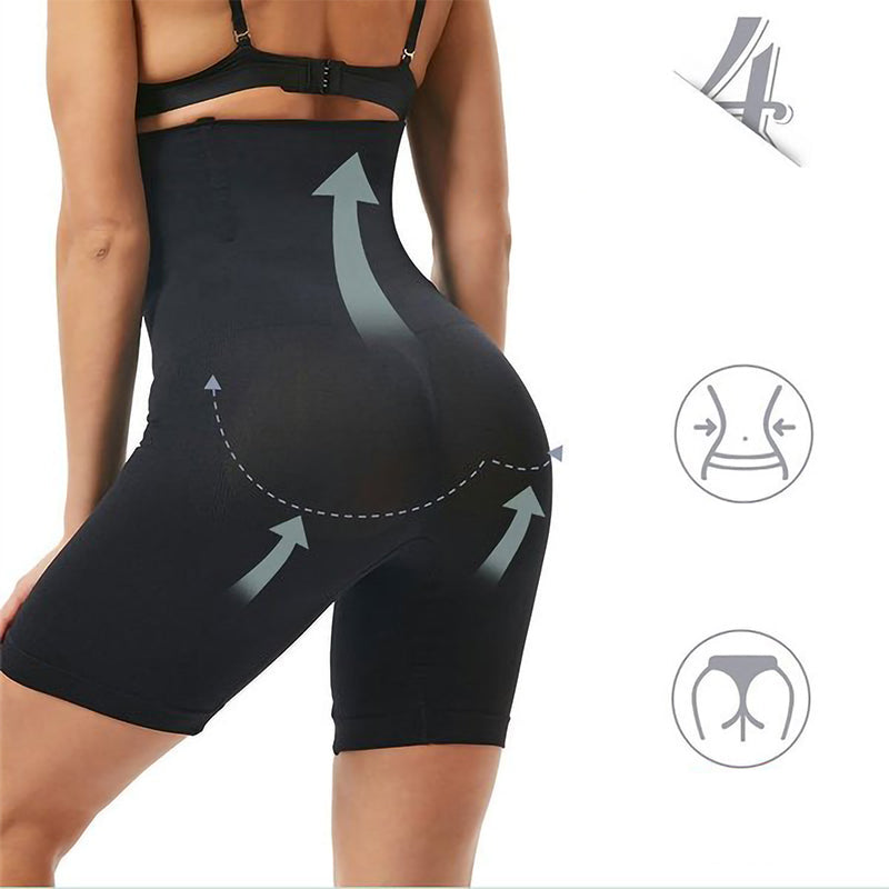 "Mageformende shorts i beige, høy midje, gir komfort og støtte. Perfekt for å forme mage, rygg og lår."