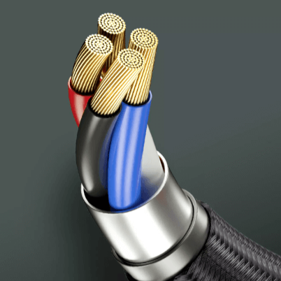 Robust magnetisk ladekabel til telefon i grå nylon, for rask og enkel lading